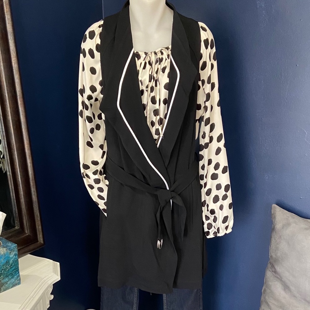 NWT Helmut Lang Long Torsion Vest Sz P